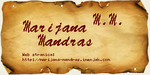 Marijana Mandraš vizit kartica